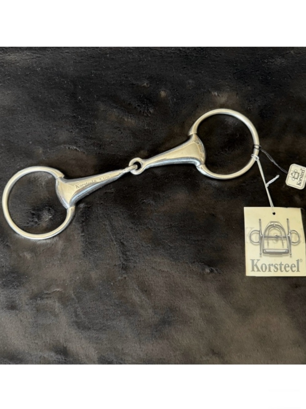 NEW! KORSTEEL Hollow Mouth Lightweight 23mm Eggbutt Snaffle Bit 5.5” NWT!